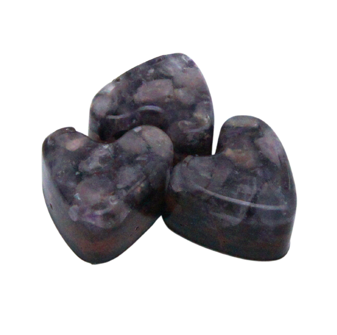 Heart with Amethyst, Rose Quartz, Hematite, Clear Quartz and Selenite – symbol of love, peace and protection.